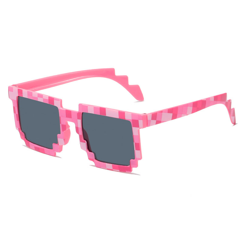 Wholesale Checkered Square Frame PC Sunglasses